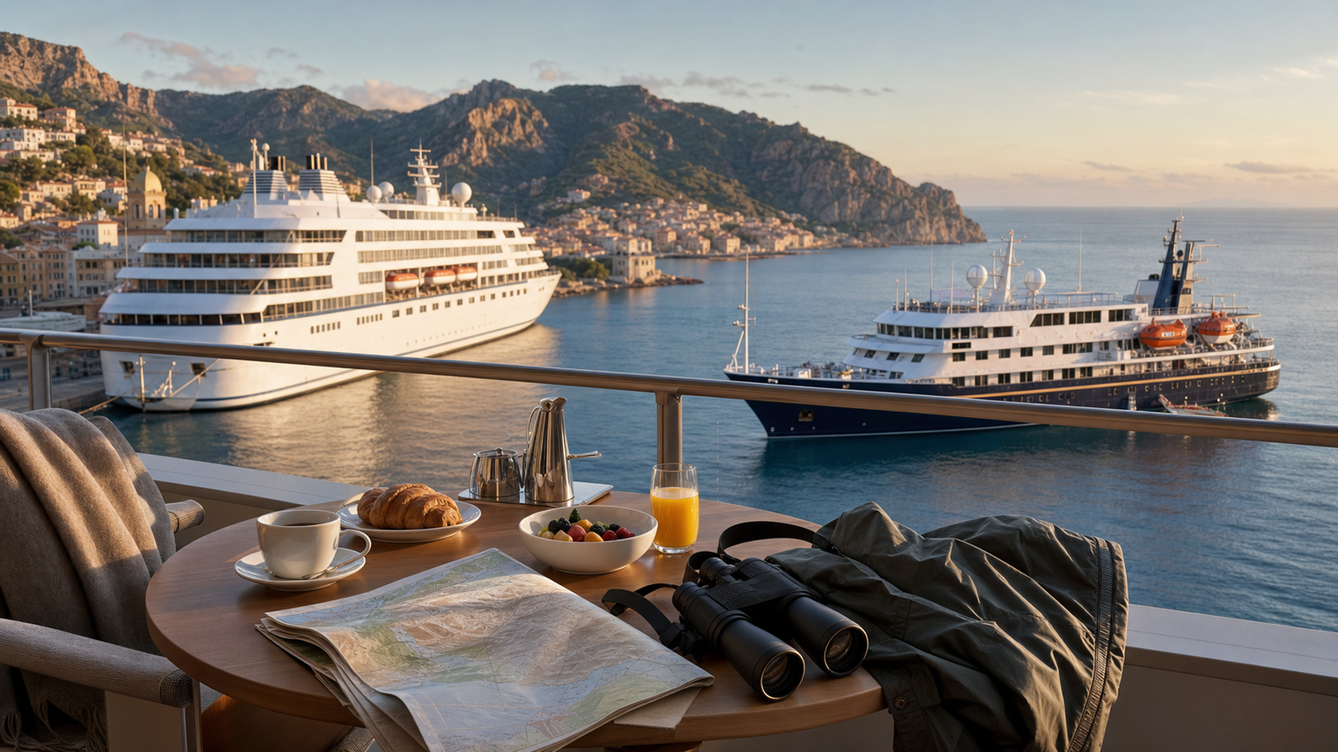 Two ultra-luxury small cruise ships compared by suite, dining and expedition style