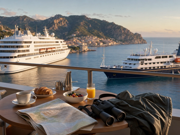 Two ultra-luxury small cruise ships compared by suite, dining and expedition style