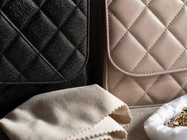 Pebbled caviar-style leather and smooth lambskin compared for handbag ownership
