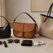 Designer bags tested with real daily objects for capacity, comfort, closure and material ageing