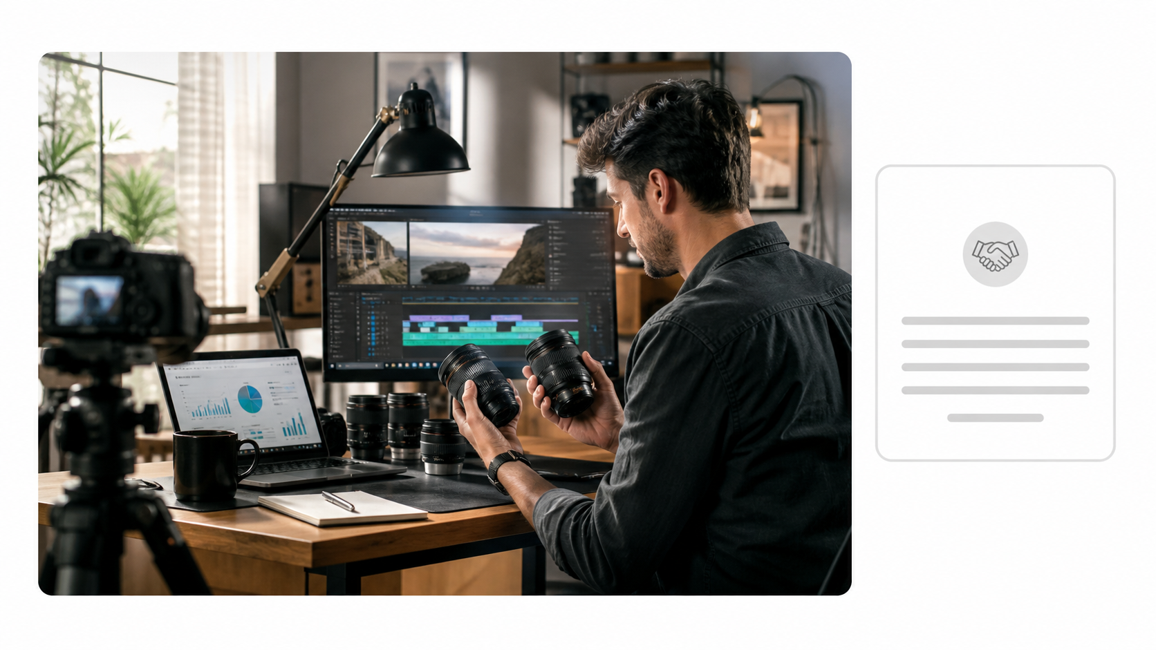 Editorial scene illustrating YouTube Shopping and Amazon: What Changes for Creators