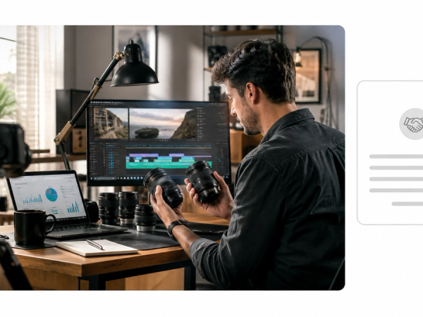 Editorial scene illustrating YouTube Shopping and Amazon: What Changes for Creators