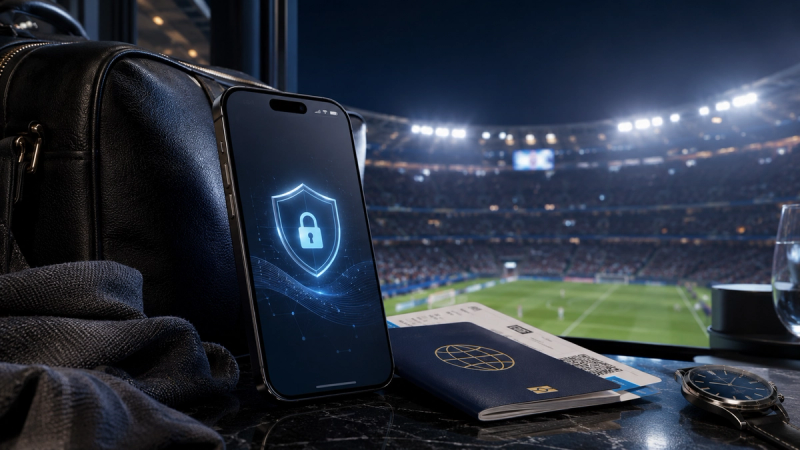 A luxury smartphone with a dynamic, glowing interface symbolising AI power.