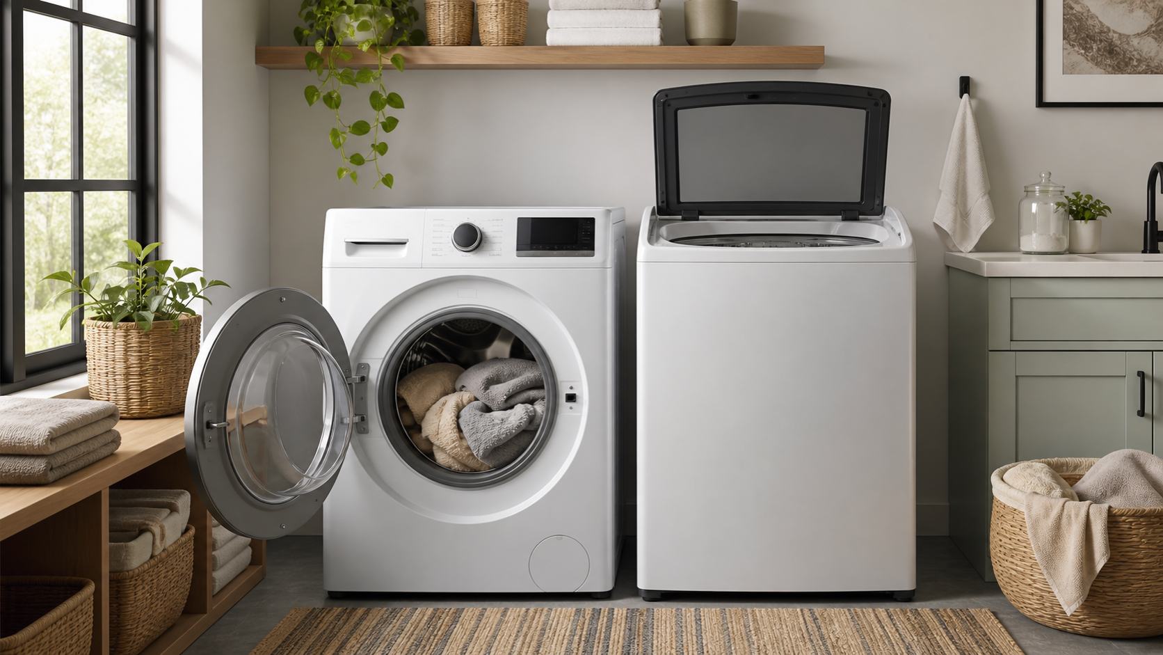 Front-Load vs Top-Load Washer shown as a practical side-by-side comparison