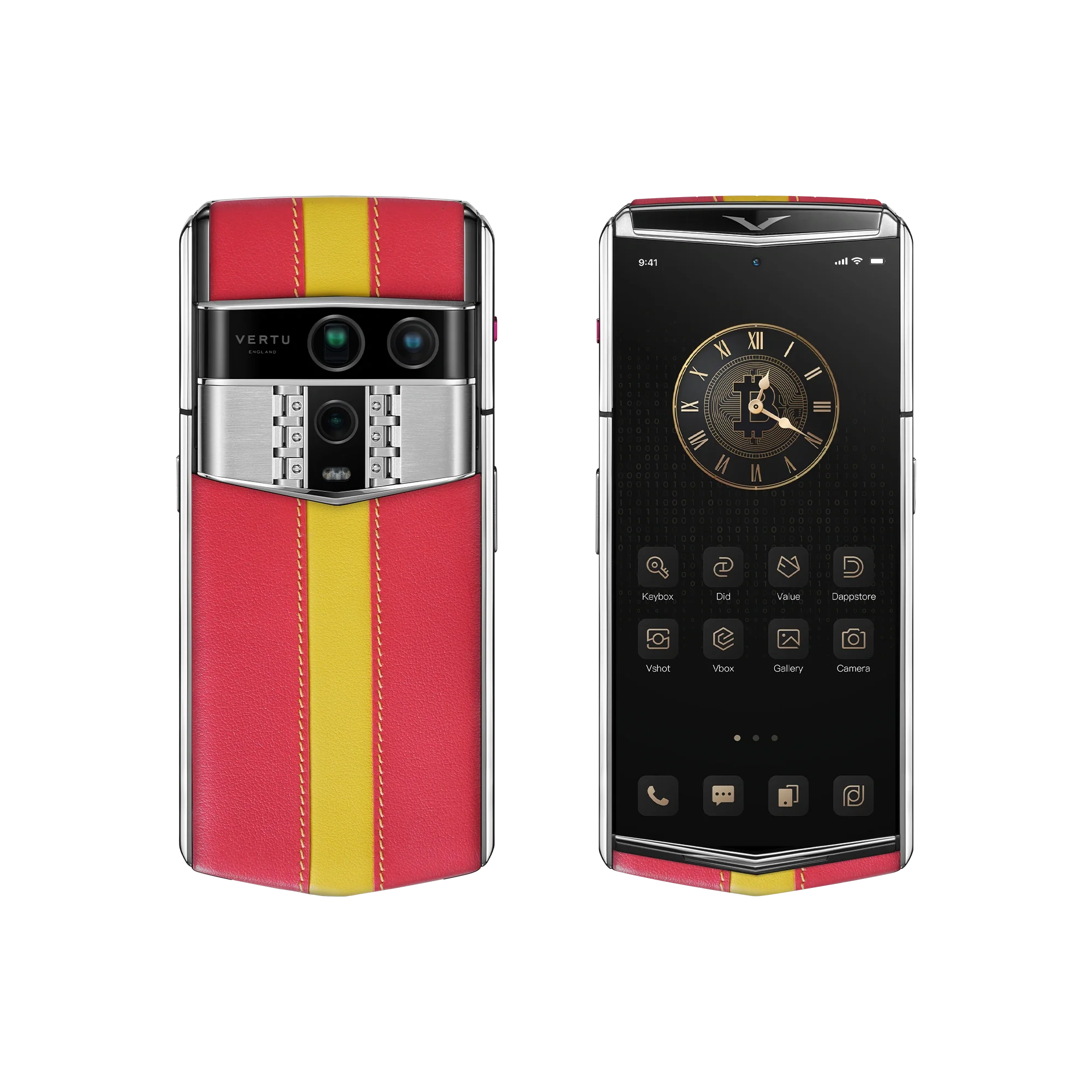 A modern luxury smartphone from the Agent Q collection, showcasing its fine leather finish.