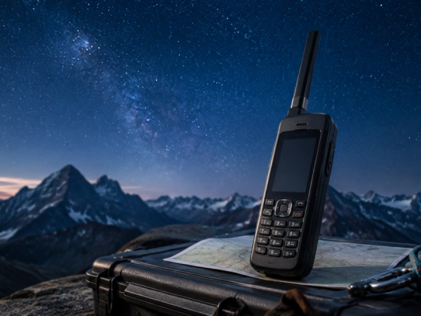 Satellite phone prepared with route, airtime and emergency communication plan