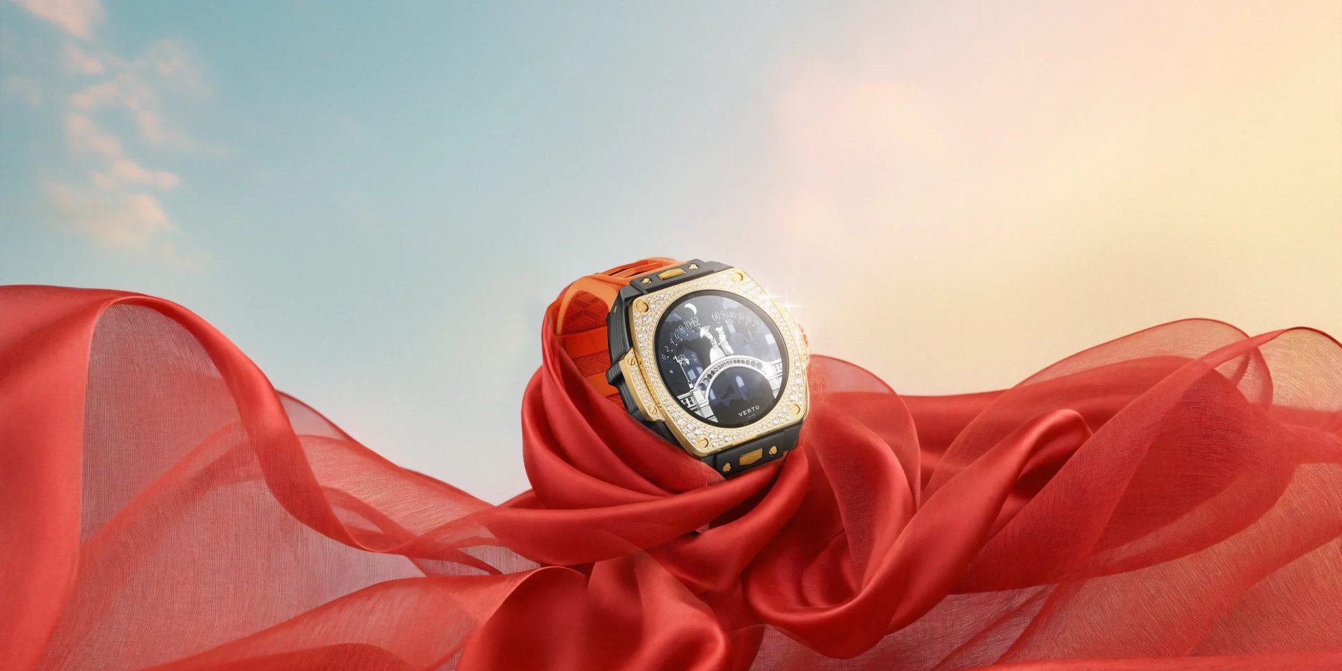 A close-up of a meticulously crafted luxury watch face.