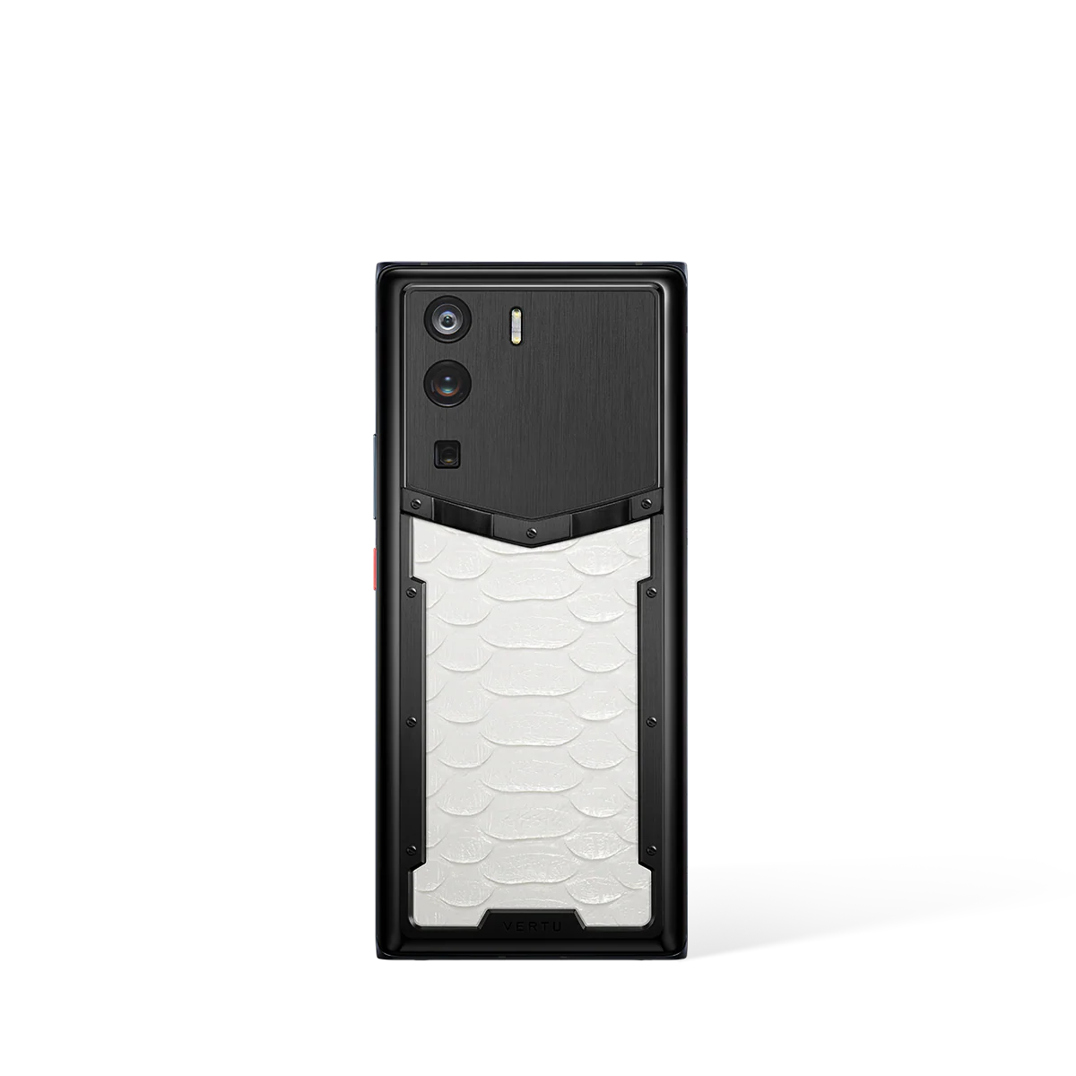 A detailed view of a luxury phone's intricate design and premium materials.