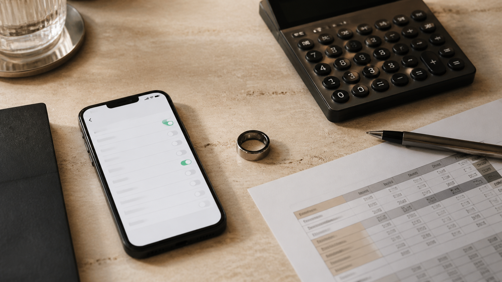 Editorial decision scene for Smart Ring Without Subscription: How to Verify Lifetime Cost, illustrating the product category without depicting an exact VERTU configuration