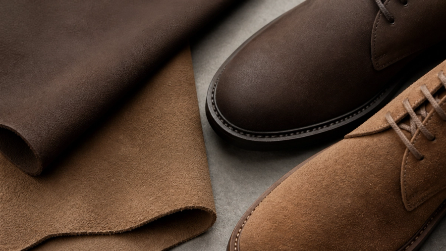Nubuck vs Suede shown as a practical side-by-side comparison
