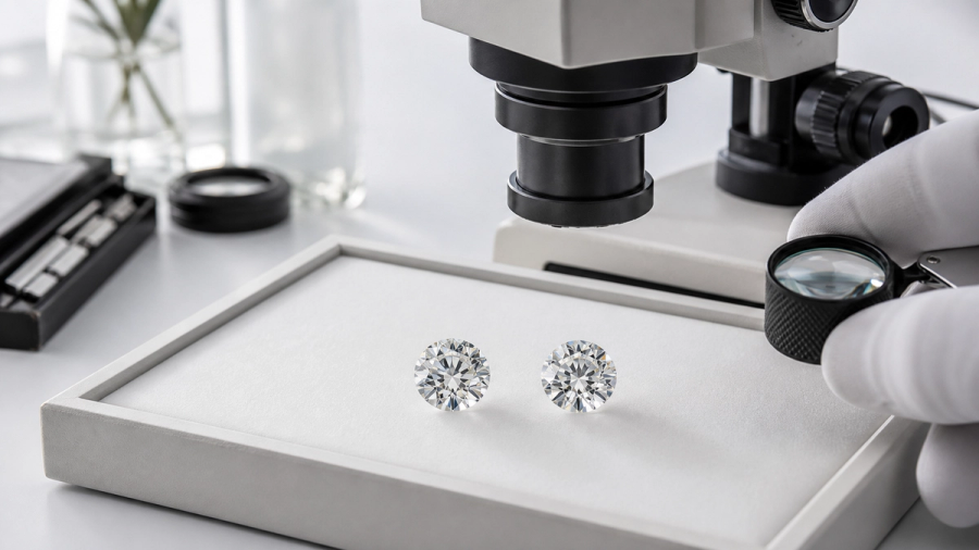 VVS1 vs VVS2 Diamond Clarity shown as a practical comparison