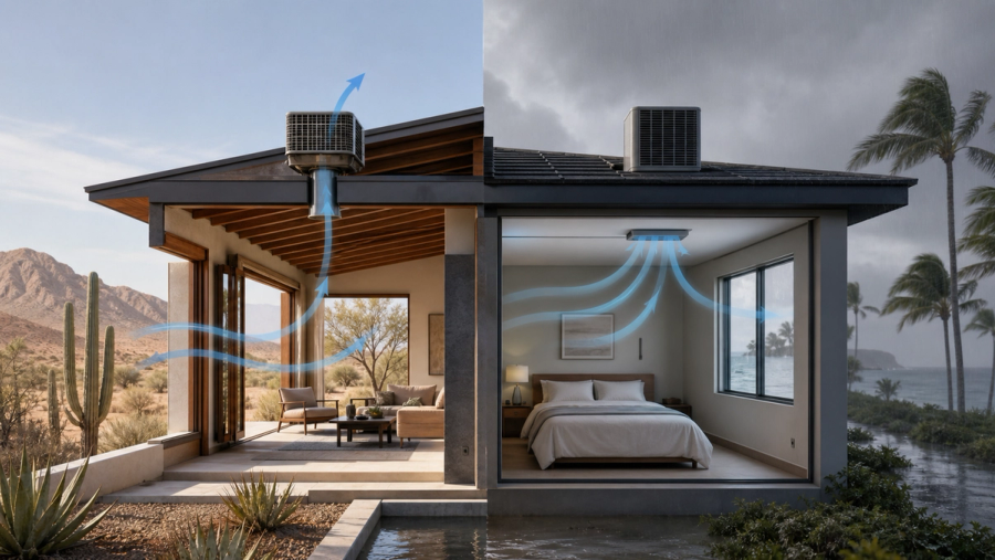 Evaporative Cooler vs Air Conditioner shown in a practical side-by-side comparison