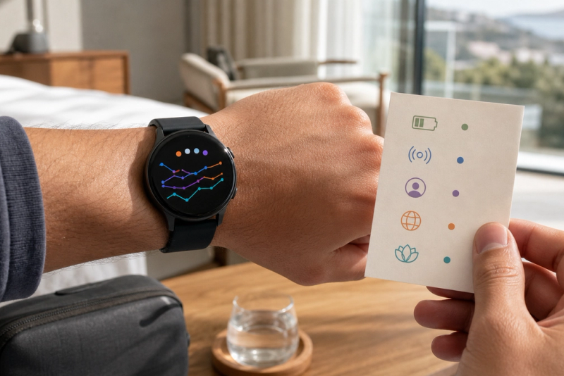 Wearer reviews an unbranded smartwatch and a five-point checklist for battery, sensors, AI insights, availability and wellness limits.