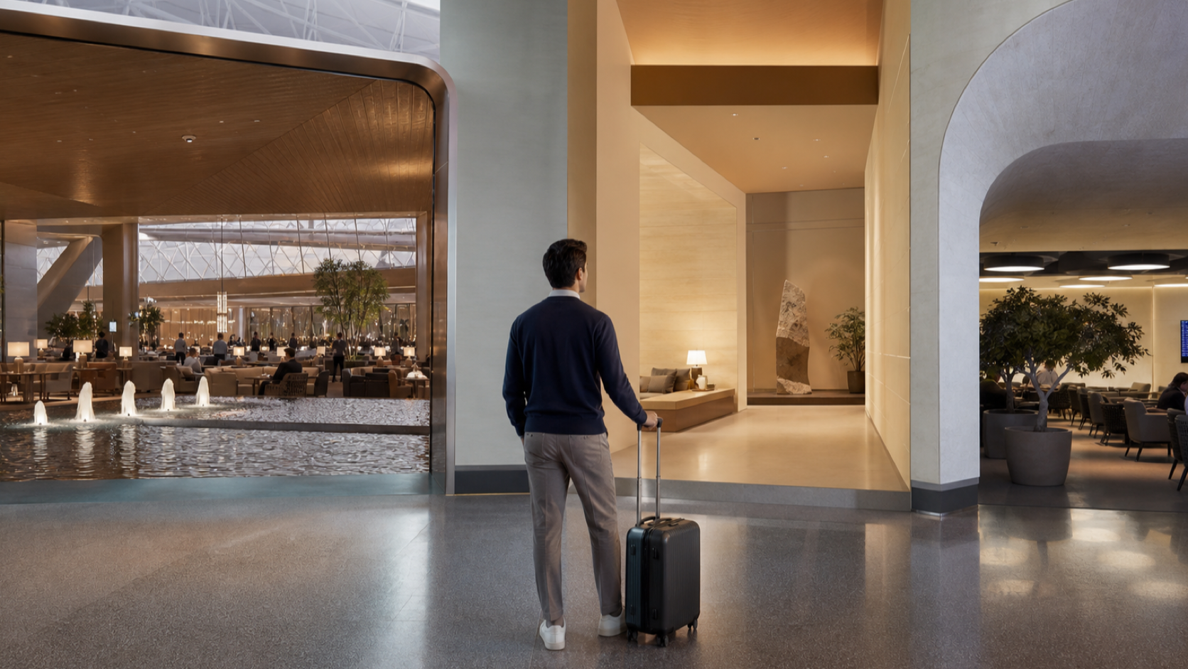 Three Doha airport lounge styles compared for a connecting traveller
