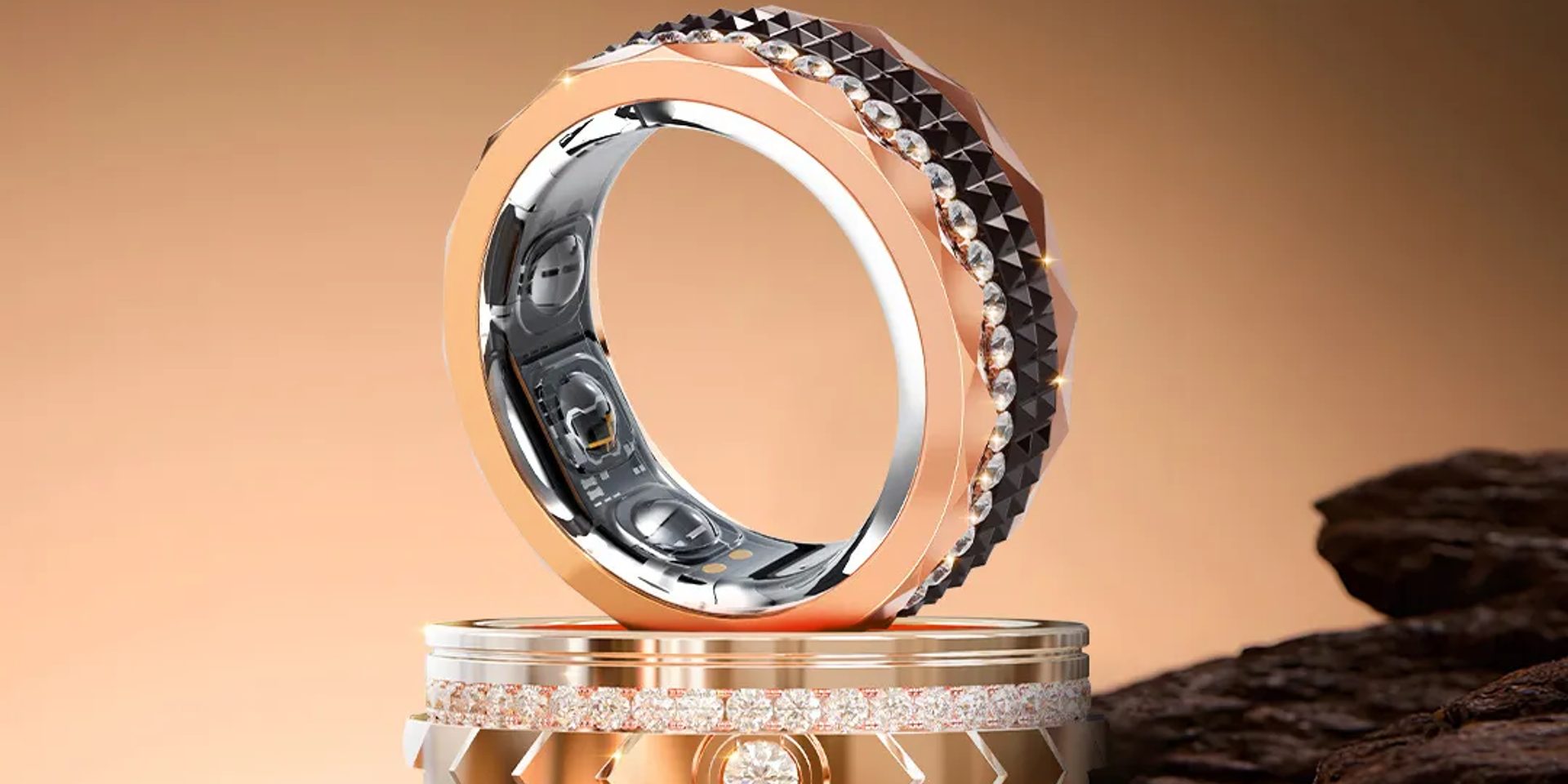 A close-up of a beautifully crafted high-end diamond ring