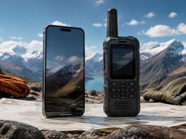 Smartphone satellite feature compared with dedicated satellite communicator for off-grid travel