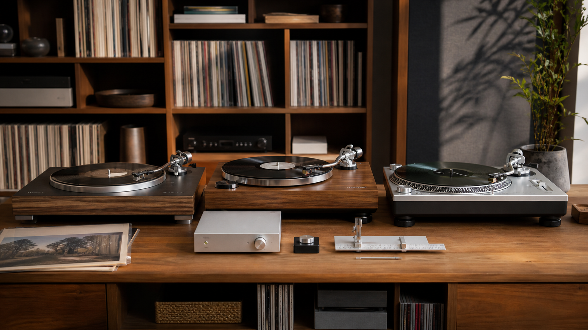 Integrated, belt-drive and direct-drive turntable systems compared