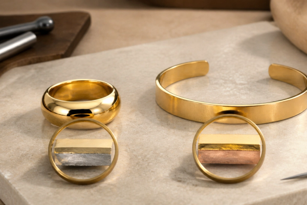 Gold Vermeil vs Gold Plated shown as a practical comparison