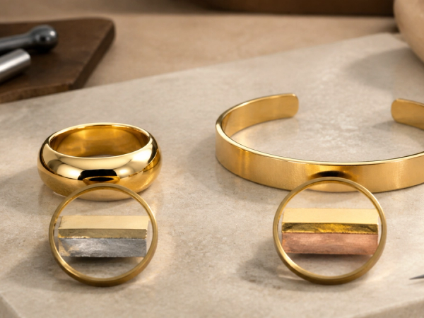 Gold Vermeil vs Gold Plated shown as a practical comparison