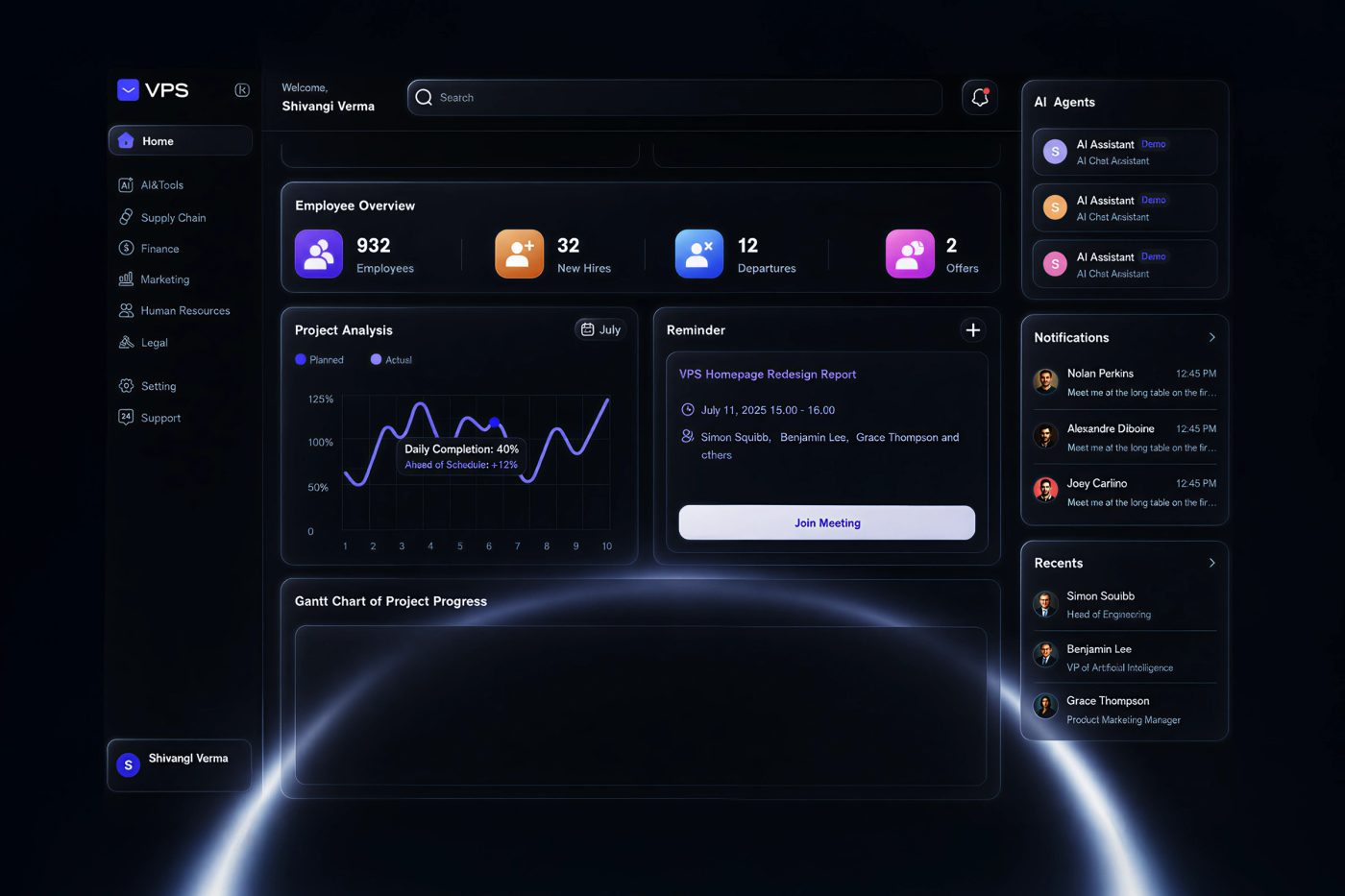 Build your executive interface.