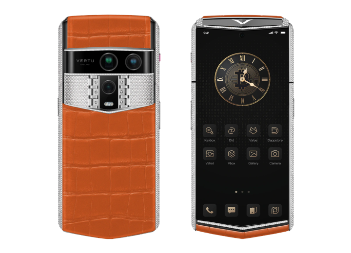 A close-up of a VERTU smart ring, showcasing its polished finish and discreet sensor housing.
