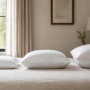 Three pillow lofts and contours arranged for different sleeping positions