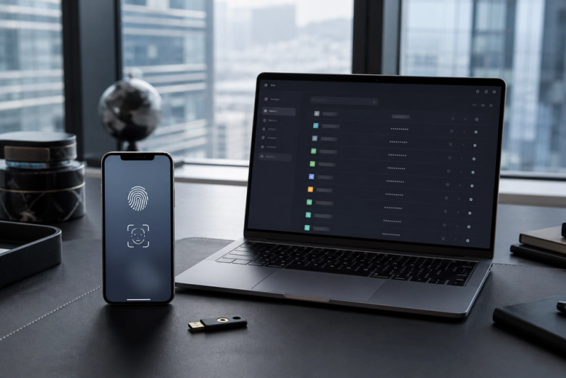 Passkey vs Password Manager shown in a practical side-by-side comparison