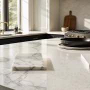Marble vs Quartz Countertop shown as a practical side-by-side comparison