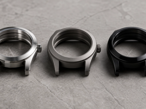 Steel, titanium and ceramic luxury watch cases compared side by side