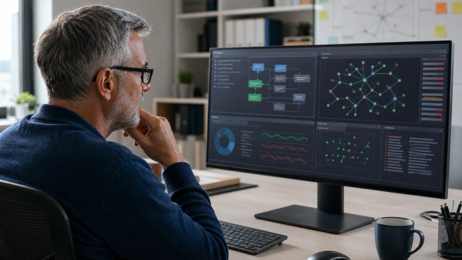 Developer reviewing the maintenance risks of an AI-generated codebase