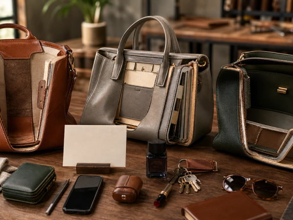 High-end handbags compared through leather, construction, hardware, capacity and repair evidence