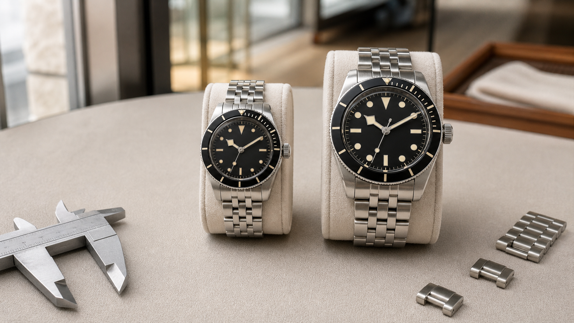 Compact 37mm and 39mm dive watches compared for wrist fit