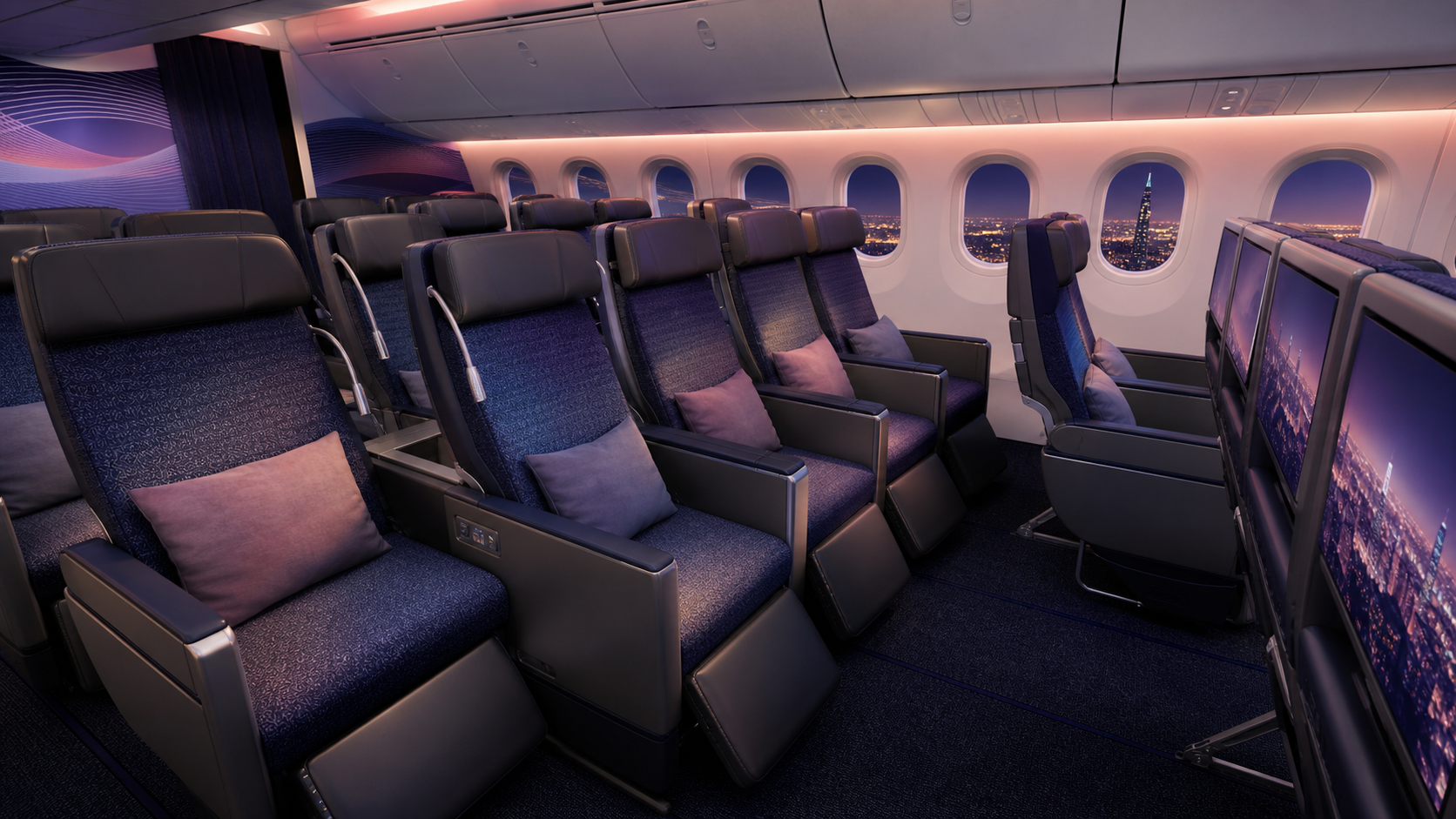 Two-three-two premium-economy cabin compared for pairs, solo travellers and long-haul comfort
