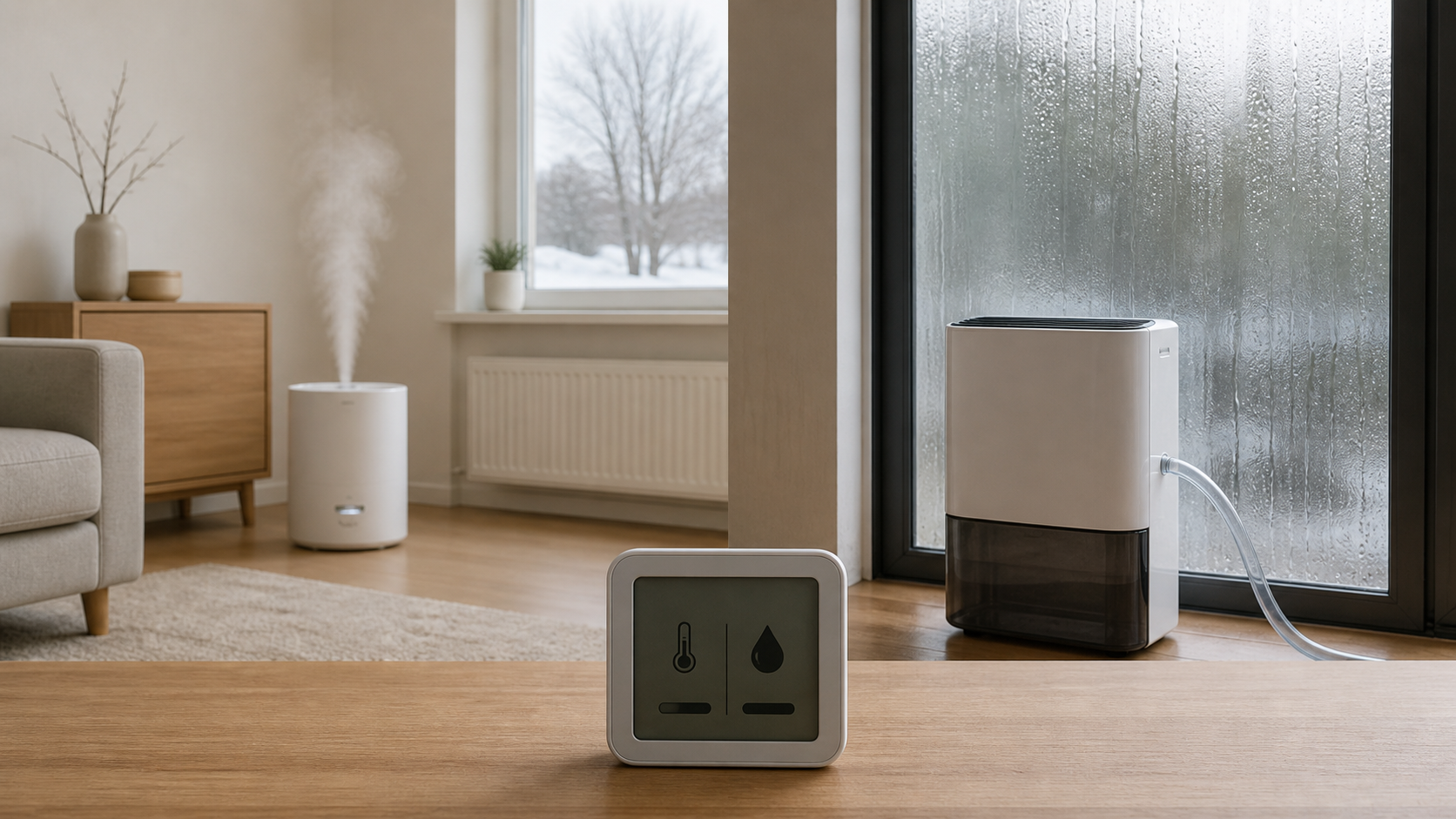 Humidifier vs Dehumidifier shown in a practical side-by-side comparison
