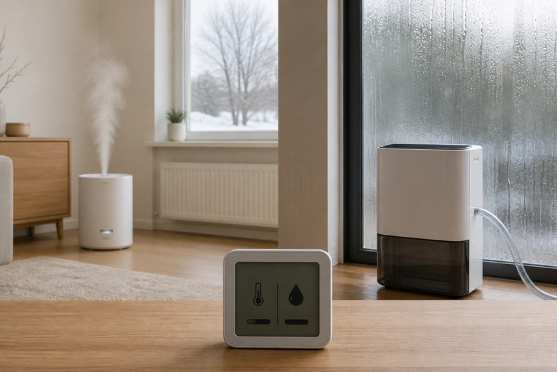 Humidifier vs Dehumidifier shown in a practical side-by-side comparison