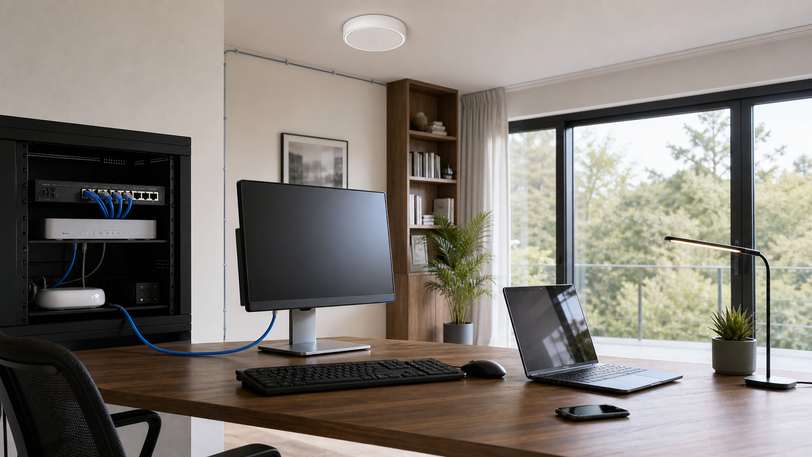 Ethernet vs Wi-Fi shown in a practical side-by-side comparison