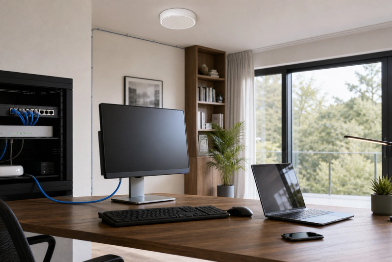 Ethernet vs Wi-Fi shown in a practical side-by-side comparison