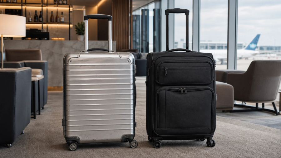 Hard-shell and soft-sided premium carry-on luggage compared for business travel