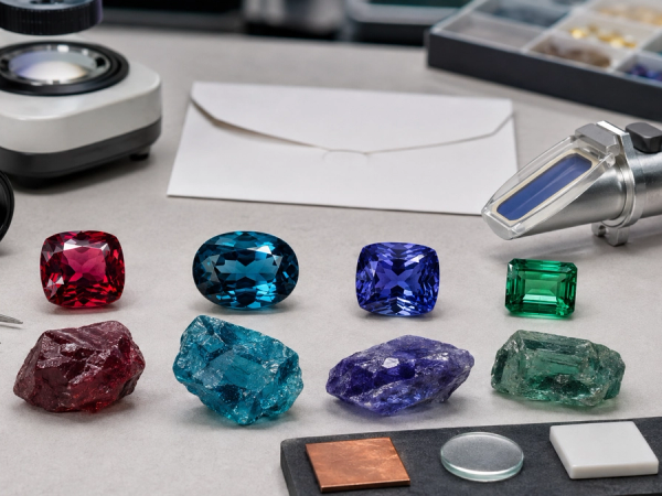 Rare coloured gemstones compared by identification, origin, treatment, durability and market depth