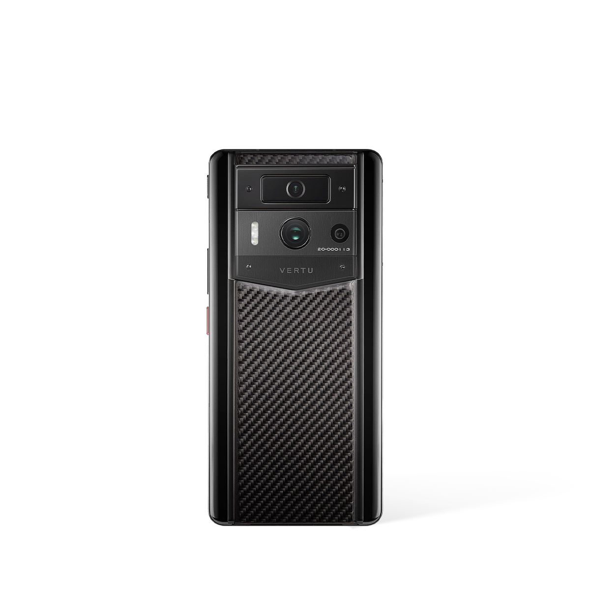 Official VERTU METAVERTU MAX product image showing the carbon-fibre back and black camera plate.
