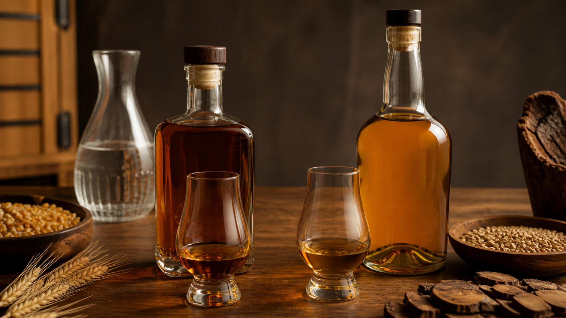 Bourbon vs Scotch shown as a practical side-by-side comparison