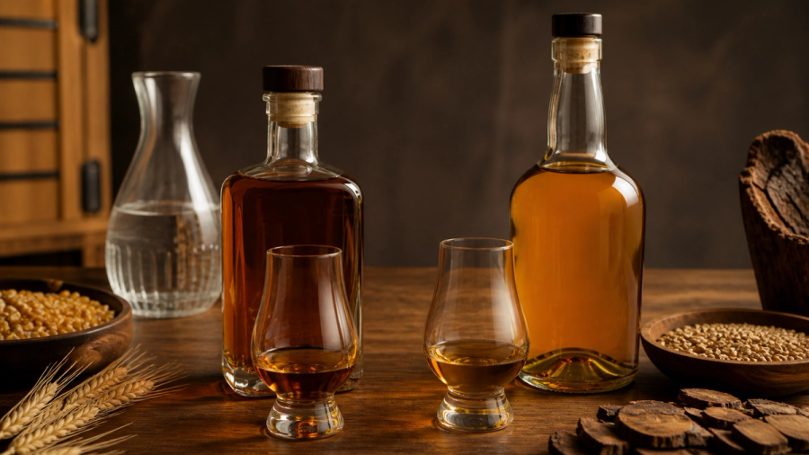 Bourbon vs Scotch shown as a practical side-by-side comparison