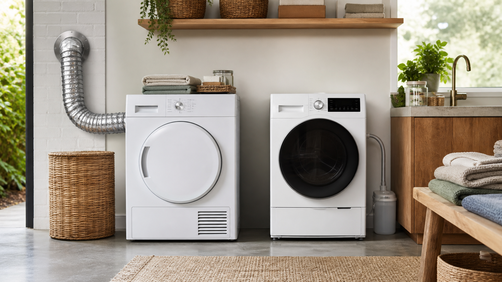 Vented vs Heat-Pump Dryer shown as a practical side-by-side comparison