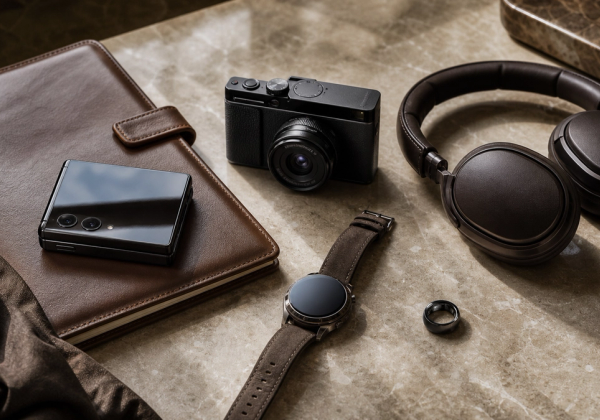 Luxury technology shortlist including a foldable phone camera headphones watch and smart ring