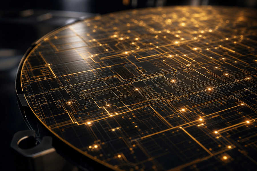 Microscopic golden circuit traces — Agentic OS micro-optimizations