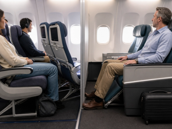 Premium Economy vs Economy shown as a practical comparison