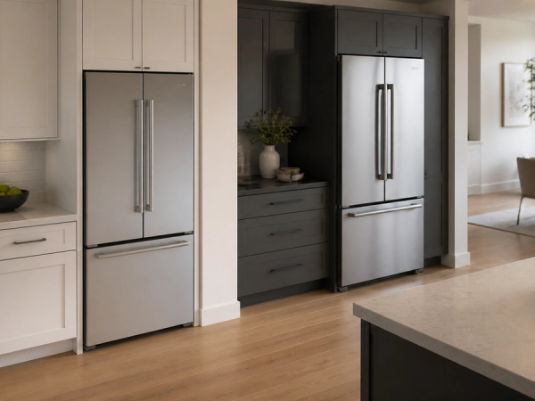 Counter-Depth vs Standard-Depth Refrigerator shown as a practical side-by-side comparison