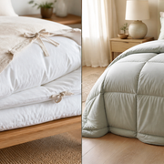 Duvet vs Comforter shown as a practical comparison