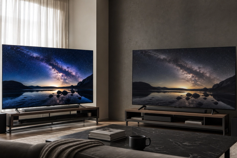 Mini-LED vs QLED TV shown as a practical side-by-side comparison