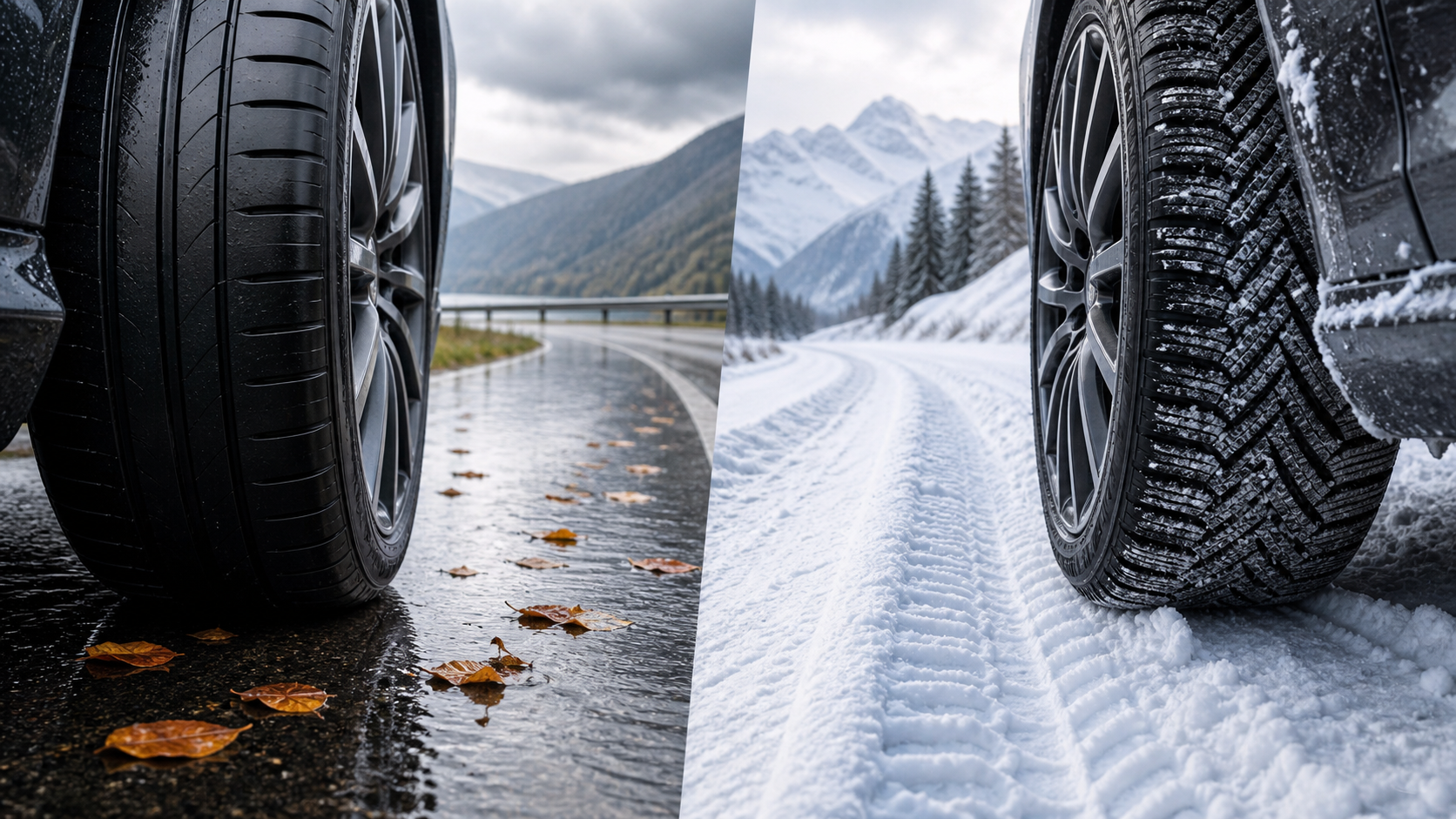 All-Season vs All-Weather Tyres shown as a practical comparison